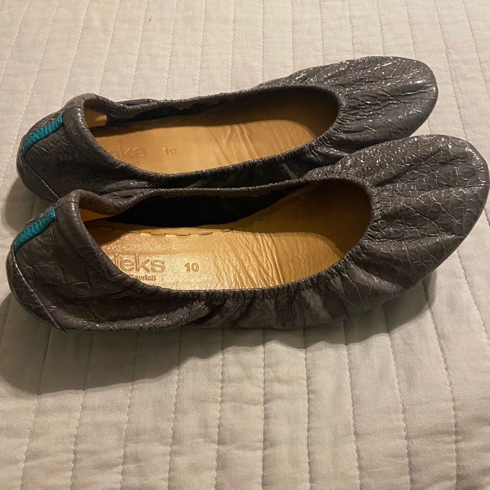 Tieks, slate gray croc, ballet flat, size 10, women’s flat